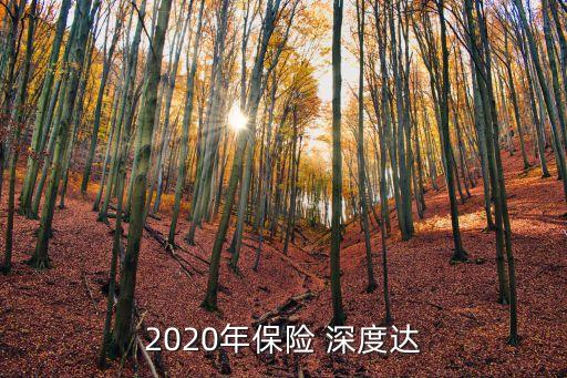 2020年保險 深度達