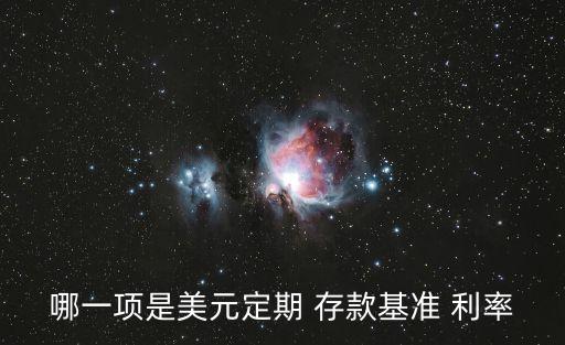 哪一項(xiàng)是美元定期 存款基準(zhǔn) 利率