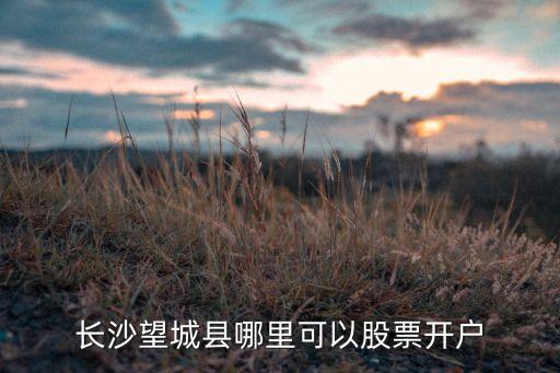 長(zhǎng)沙望城縣哪里可以股票開(kāi)戶(hù)