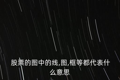  股票的圖中的線(xiàn),圖,框等都代表什么意思