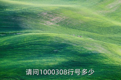 請(qǐng)問1000308行號(hào)多少