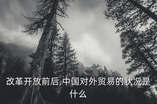 改革開放前后,中國對外貿(mào)易的狀況是什么