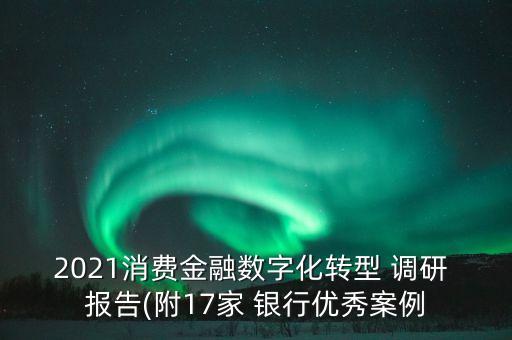 2021消費金融數(shù)字化轉(zhuǎn)型 調(diào)研 報告(附17家 銀行優(yōu)秀案例