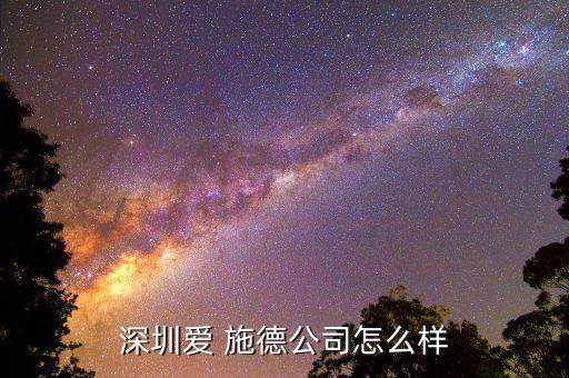 深圳愛 施德公司怎么樣