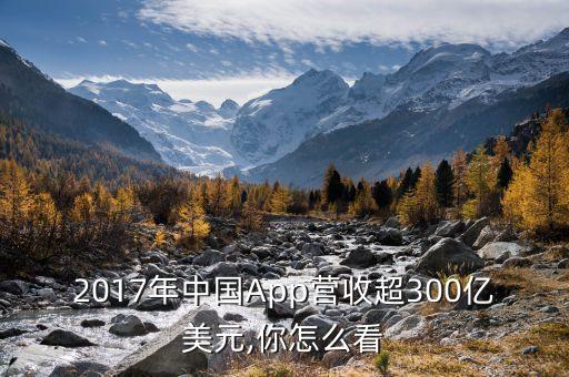 2017年中國App營收超300億美元,你怎么看