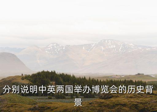 分別說明中英兩國舉辦博覽會的歷史背景