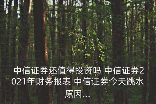  中信證券還值得投資嗎 中信證券2021年財(cái)務(wù)報(bào)表 中信證券今天跳水原因...