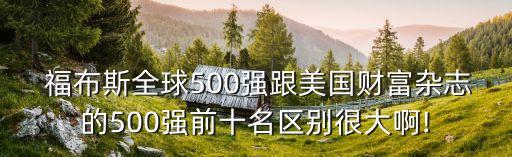  福布斯全球500強(qiáng)跟美國(guó)財(cái)富雜志的500強(qiáng)前十名區(qū)別很大啊!