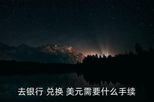 去銀行 兌換 美元需要什么手續(xù)