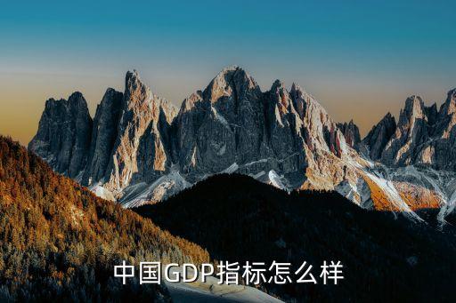 中國GDP指標怎么樣