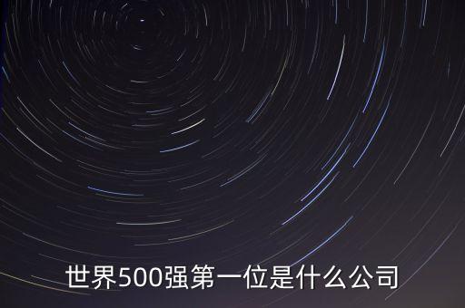 世界500強(qiáng)第一位是什么公司