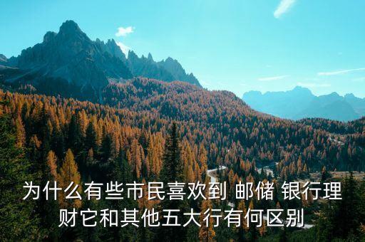 為什么有些市民喜歡到 郵儲 銀行理財它和其他五大行有何區(qū)別