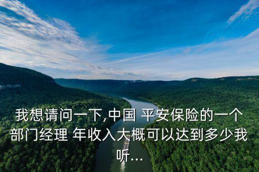 平安保險公司老總年收入,吉林省平安保險公司老總