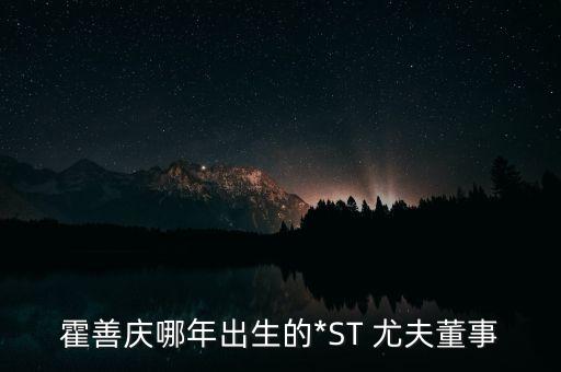 霍善慶哪年出生的*ST 尤夫董事