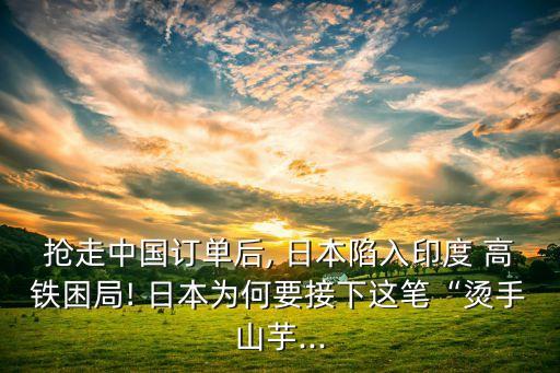 搶走中國訂單后, 日本陷入印度 高鐵困局! 日本為何要接下這筆“燙手山芋...