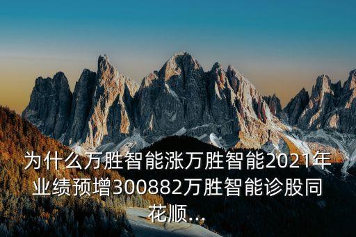 為什么萬勝智能漲萬勝智能2021年業(yè)績預(yù)增300882萬勝智能診股同花順...