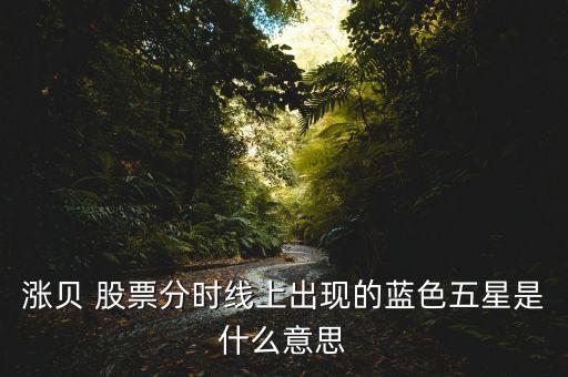 漲貝 股票分時線上出現(xiàn)的藍色五星是什么意思