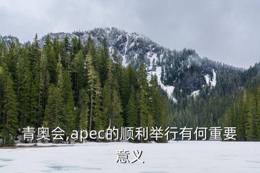 青奧會(huì),apec的順利舉行有何重要意義