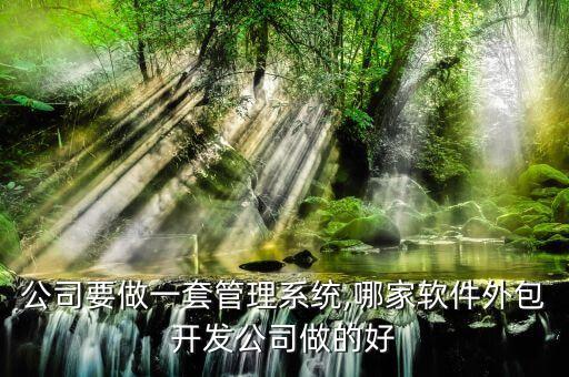 公司要做一套管理系統(tǒng),哪家軟件外包開發(fā)公司做的好