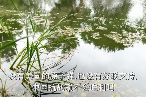 沒(méi)有美國(guó)的原子彈,也沒(méi)有蘇聯(lián)支持,中國(guó)抗戰(zhàn)就不會(huì)勝利嗎