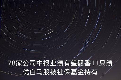 78家公司中報業(yè)績有望翻番11只績優(yōu)白馬股被社?；鸪钟? class=