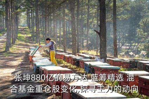 張坤880億的易方達 藍籌精選 混合基金重倉股變化,探尋主力的動向