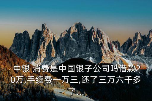 武漢中銀消費(fèi)金融有限公司,中銀消費(fèi)金融有限公司旗下的所有貸款app