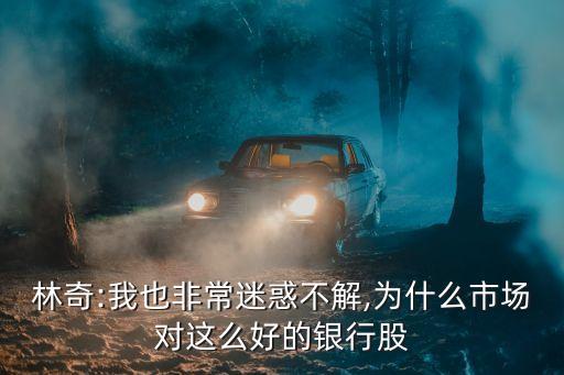 林奇:我也非常迷惑不解,為什么市場對這么好的銀行股