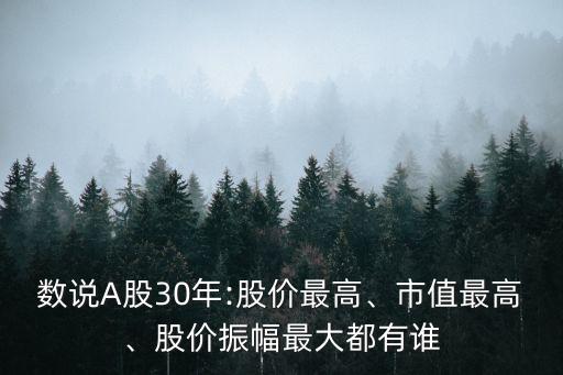 數(shù)說A股30年:股價(jià)最高、市值最高、股價(jià)振幅最大都有誰