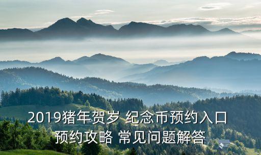 2019豬年賀歲 紀念幣預約入口 預約攻略 常見問題解答