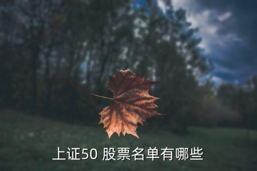 上證50 股票名單有哪些