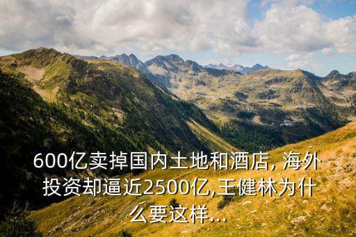 600億賣掉國(guó)內(nèi)土地和酒店, 海外 投資卻逼近2500億,王健林為什么要這樣...