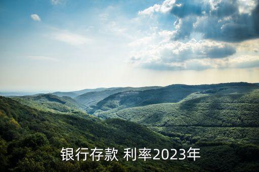  銀行存款 利率2023年