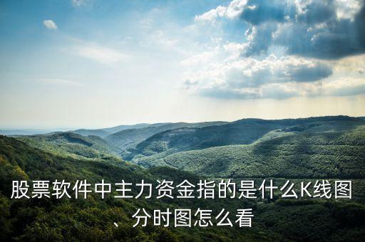 股票軟件中主力資金指的是什么K線圖、分時(shí)圖怎么看