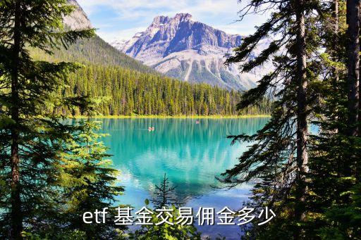 etf 基金交易傭金多少