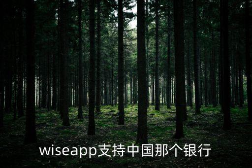 wiseapp支持中國(guó)那個(gè)銀行