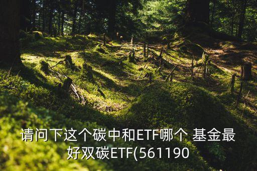 請問下這個(gè)碳中和ETF哪個(gè) 基金最好雙碳ETF(561190