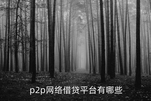 銀行旗下的p2p