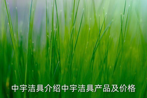 中宇潔具介紹中宇潔具產(chǎn)品及價格