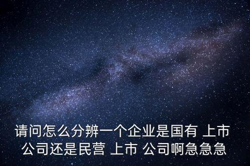 請問怎么分辨一個企業(yè)是國有 上市 公司還是民營 上市 公司啊急急急