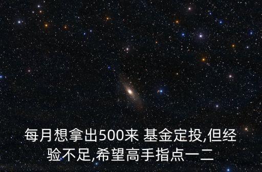 每月想拿出500來 基金定投,但經(jīng)驗不足,希望高手指點一二