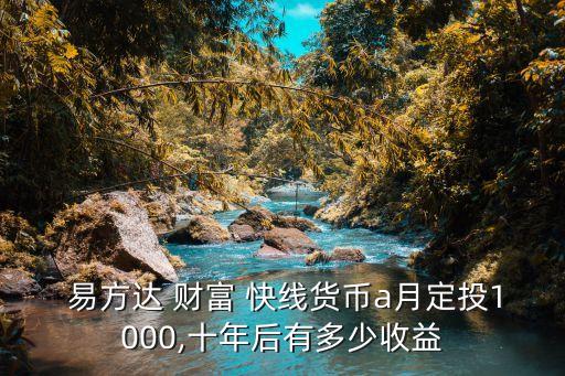  易方達(dá) 財(cái)富 快線貨幣a月定投1000,十年后有多少收益