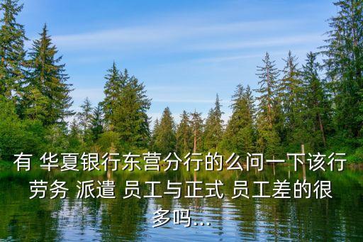 有 華夏銀行東營分行的么問一下該行勞務(wù) 派遣 員工與正式 員工差的很多嗎...