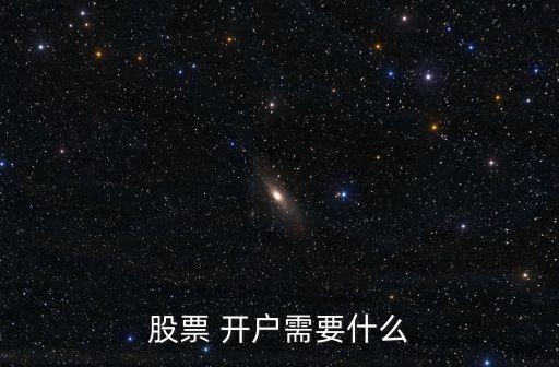 股票 開戶需要什么