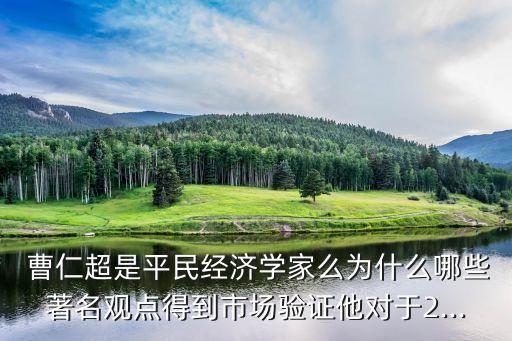  曹仁超是平民經(jīng)濟(jì)學(xué)家么為什么哪些著名觀點(diǎn)得到市場(chǎng)驗(yàn)證他對(duì)于2...