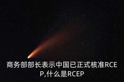 商務(wù)部部長(zhǎng)表示中國(guó)已正式核準(zhǔn)RCEP,什么是RCEP