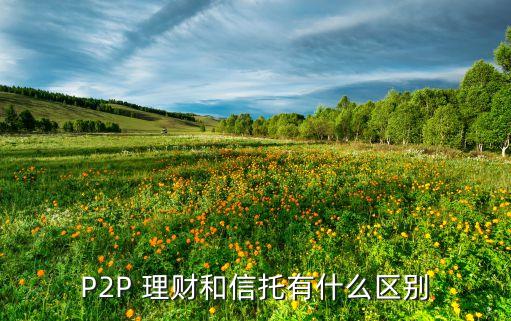 P2P 理財和信托有什么區(qū)別