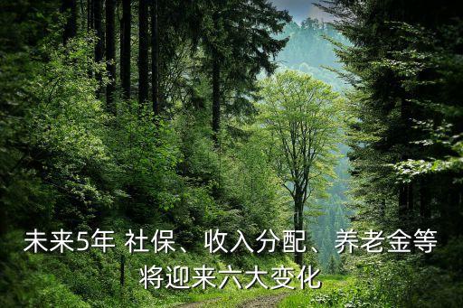 未來5年 社保、收入分配、養(yǎng)老金等將迎來六大變化