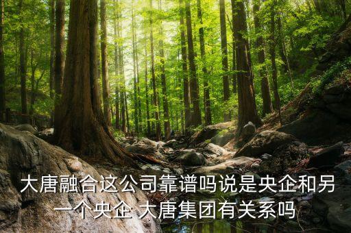  大唐融合這公司靠譜嗎說(shuō)是央企和另一個(gè)央企 大唐集團(tuán)有關(guān)系嗎