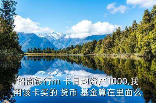 招商銀行m 卡日均資產1000,我用該卡買的 貨幣 基金算在里面么